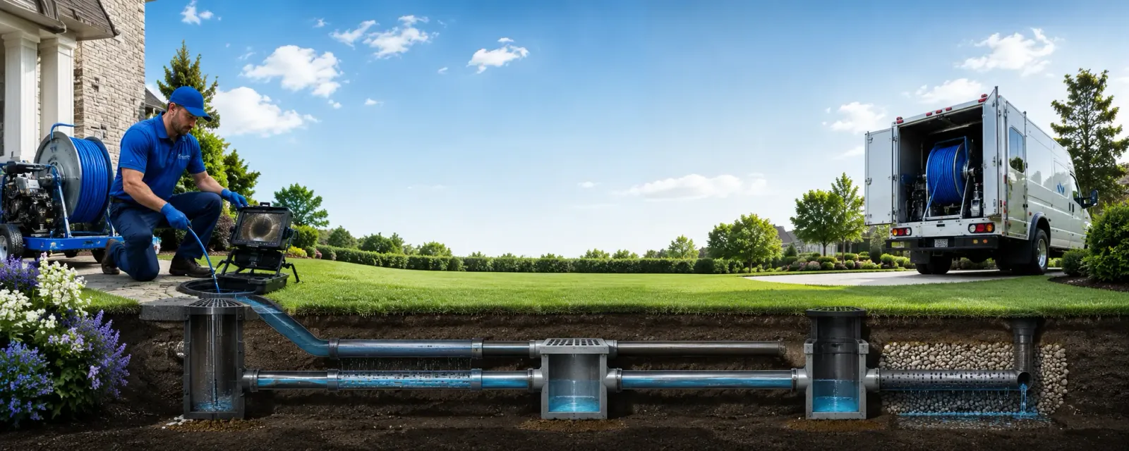 Outdoor drain cleaning information for Husser, LA